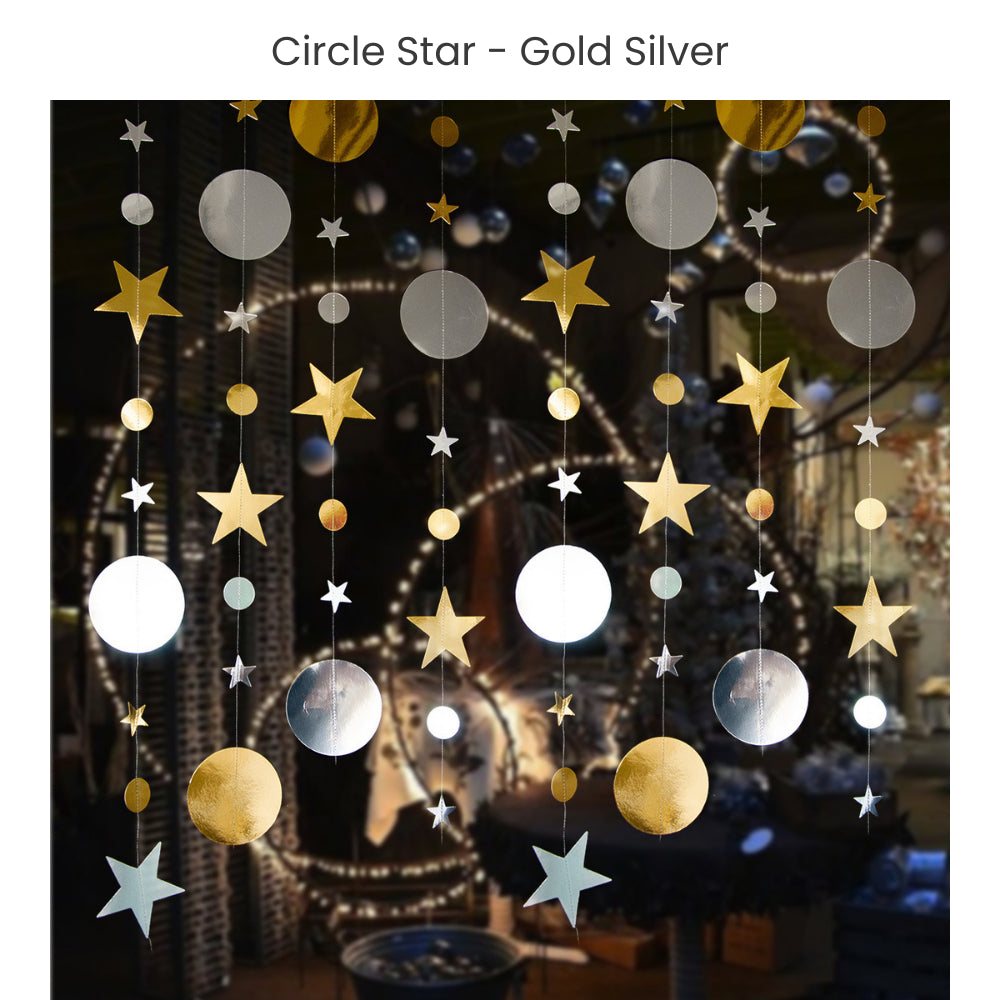 Circle Star Garland for party decoration party backdrop birthday Decoration