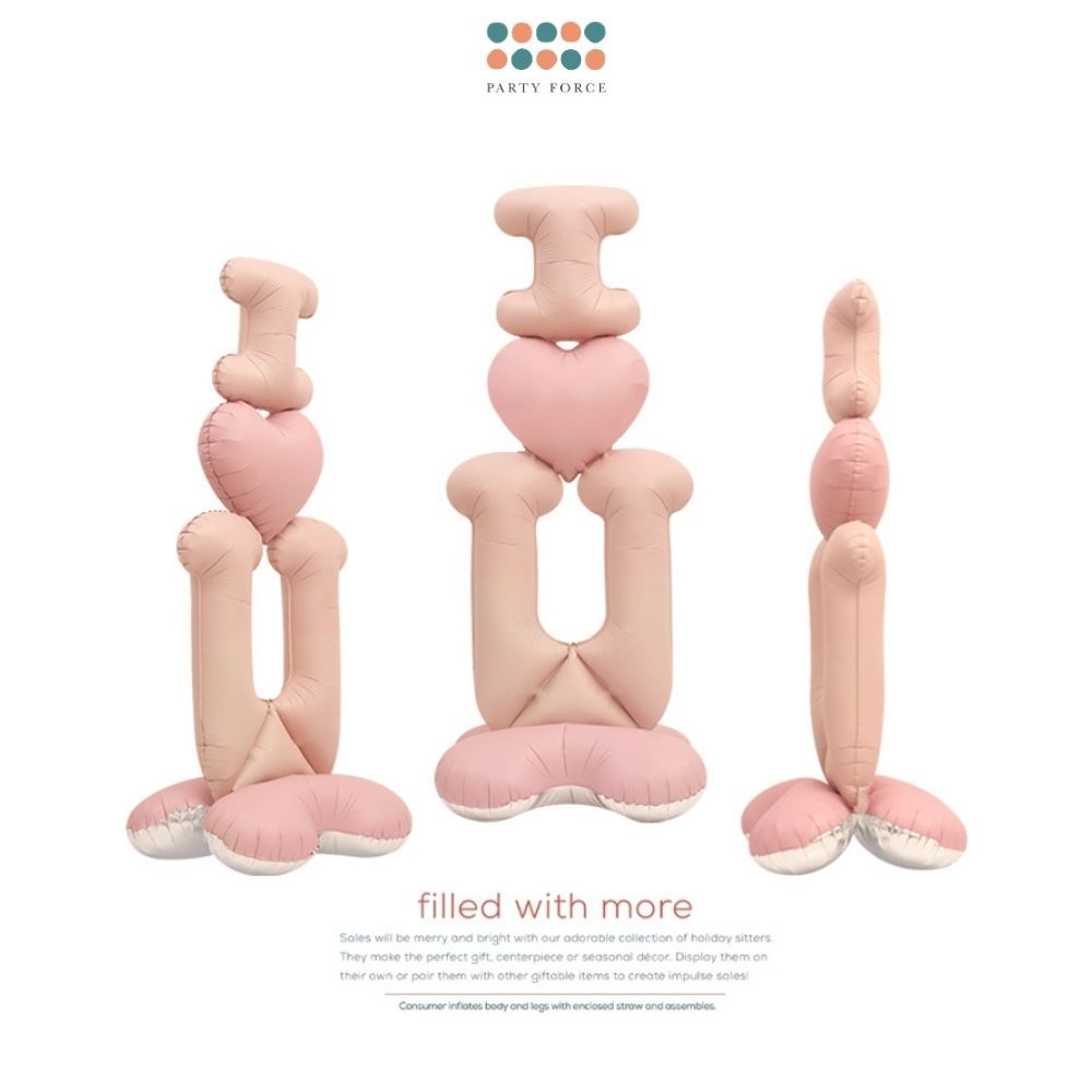 I love u Standing foil balloon for valentine's day wedding proposal mother's day teacher's day decoration