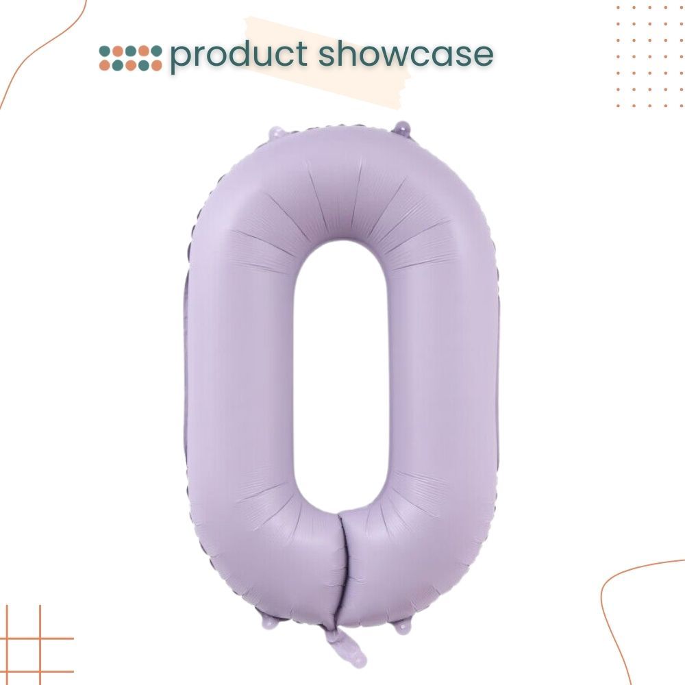 40 inch Matt Purple Number Balloon for birthday party decoration