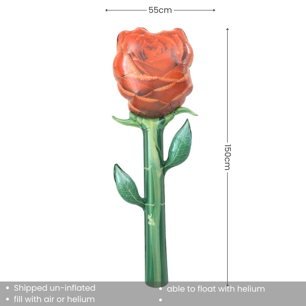 Giant Rose Flower foil balloon for Valentine's Day mother's day Teacher's day Wedding proposal Decoration Props