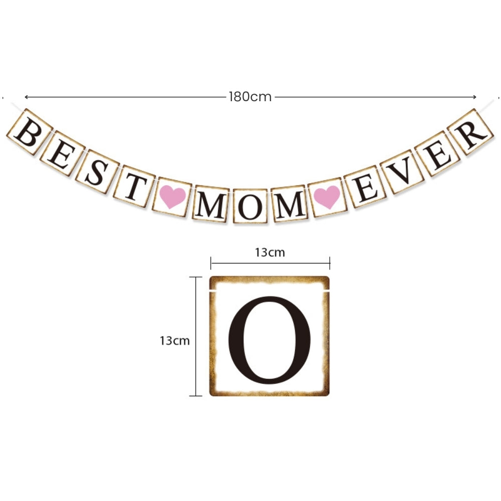 Best Mom Ever Square Banner Happy Mother's Day Banner
