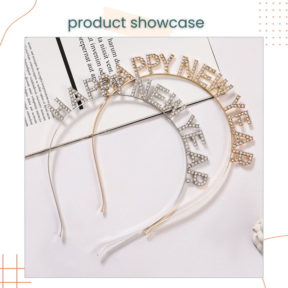 Happy New Year Metal Tiara Sash for New Year Celebration