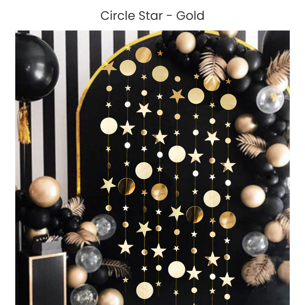 Circle Star Garland for party decoration party backdrop birthday Decoration