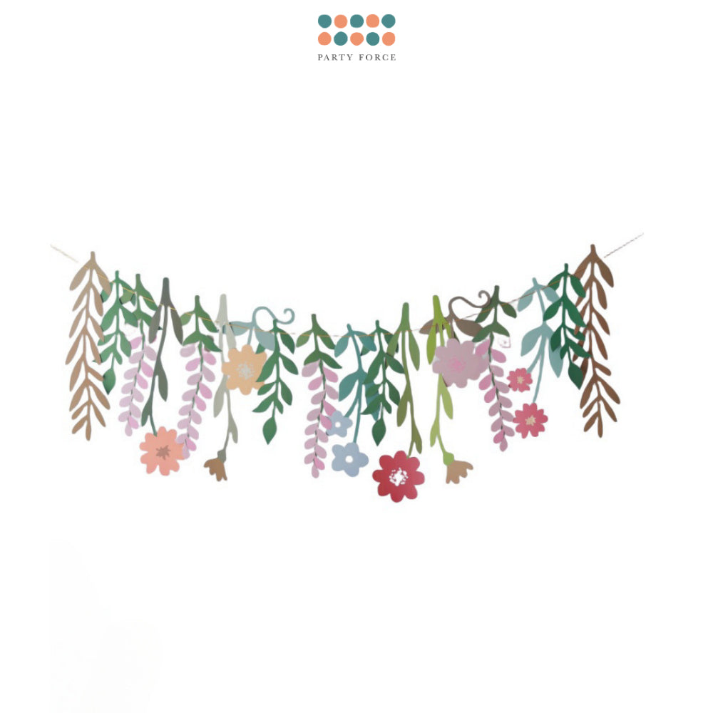 Floral Happy birthday banner Garland Decorative Banner for birthday decoration