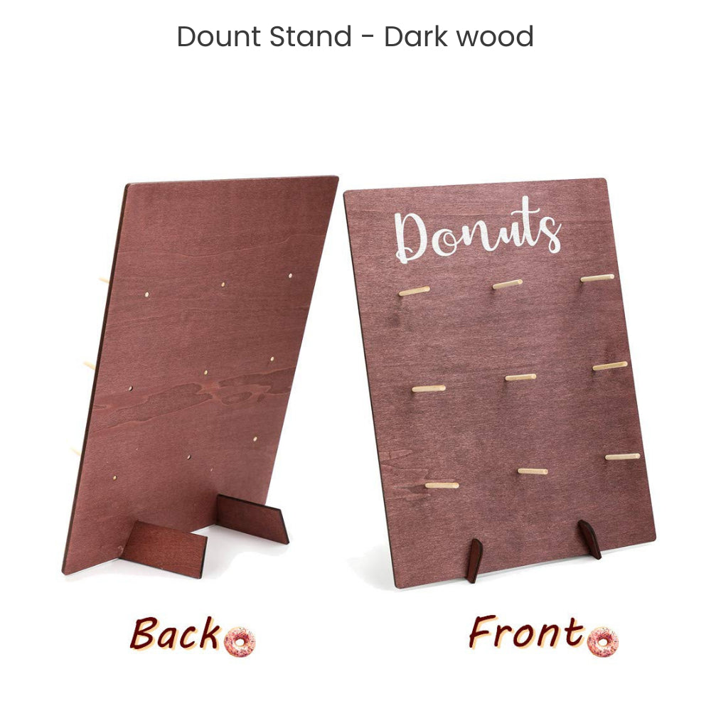 Wooden Donut Stand Rustic Minimalist Birthday Wedding Party Decoration