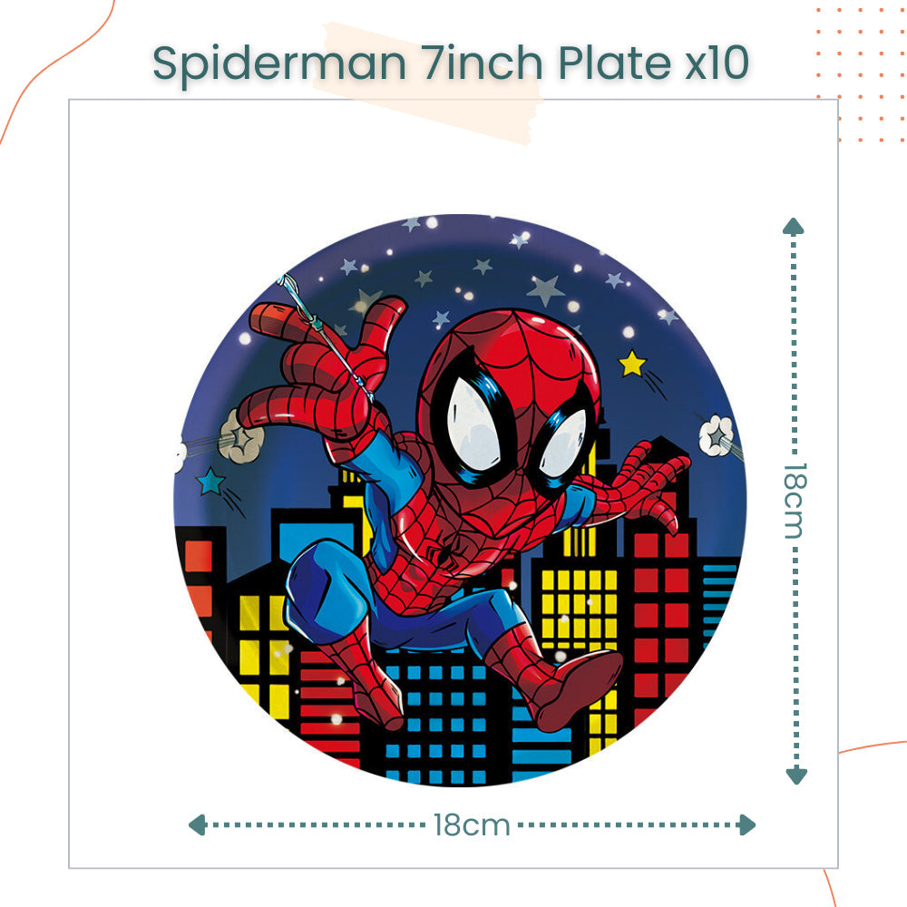 Spiderman Theme Disposable Tableware Plates Cups Cutlery Banner Balloon for Birthday Party