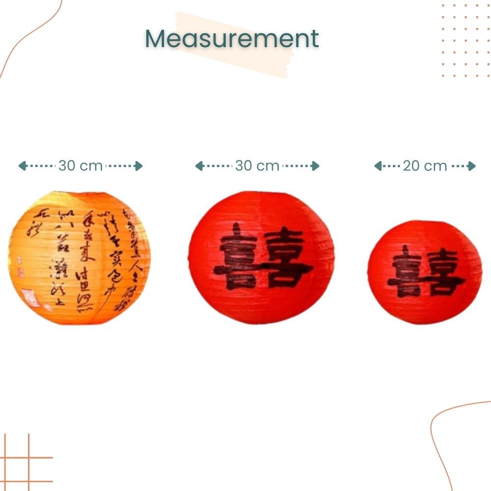 囍 Premium Wedding Lantern Backdrop Decoration Set for Wedding Room Living Room Photo Props