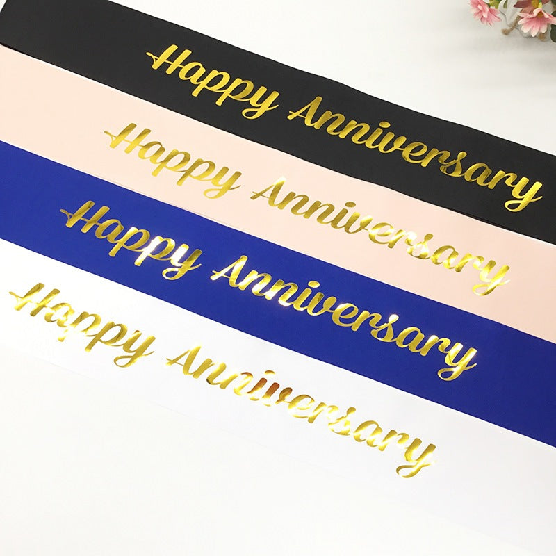 Happy Anniversary Sash for Anniversary Party Photoshoot