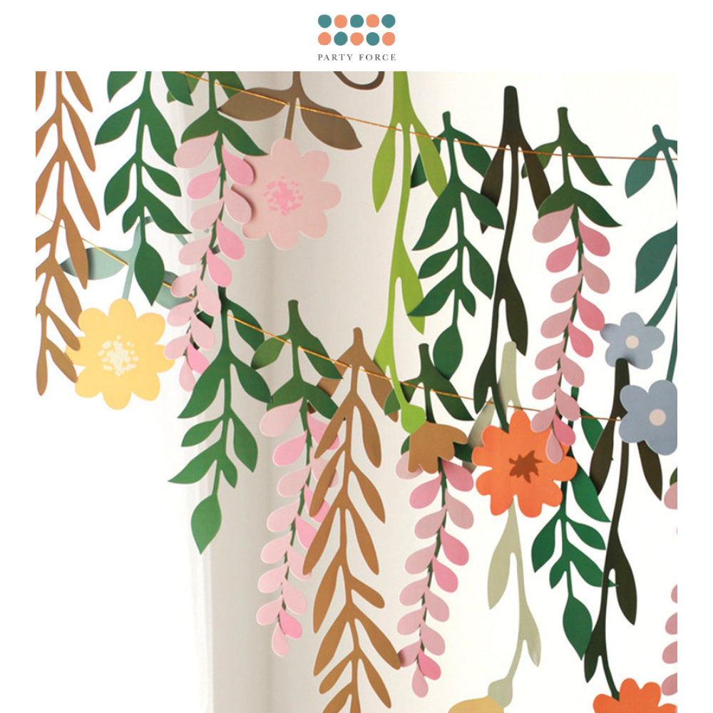 Floral Happy birthday banner Garland Decorative Banner for birthday decoration