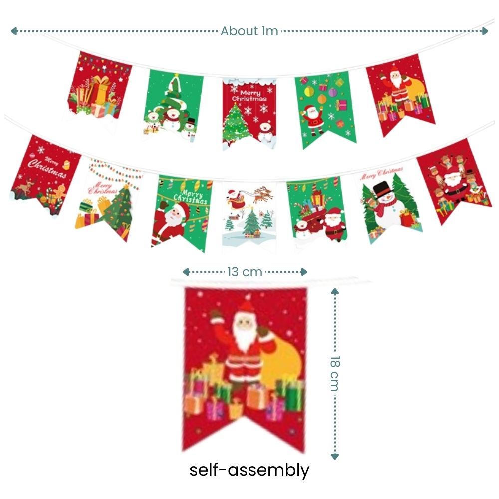 Happy Halloween Banner Merry Christmas Banner for Party Celebration and Decoration