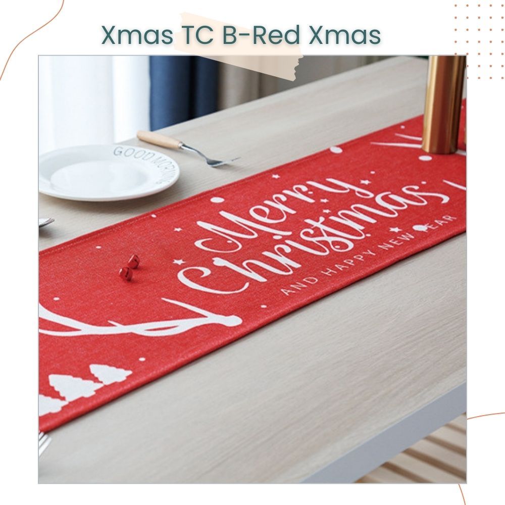 Christmas Theme Knitting Table Cloth with Tassel for Christmas Home Decoration Christmas Party