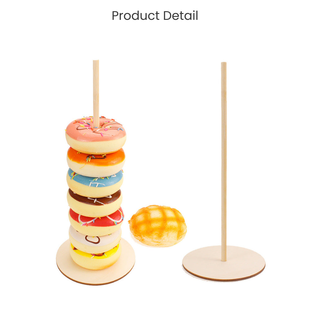 Wooden Donut Stand Rustic Minimalist Birthday Wedding Party Decoration