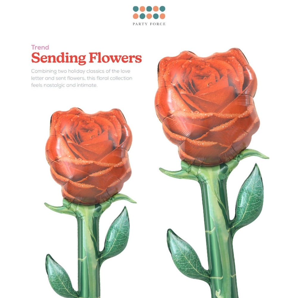 Giant Rose Flower foil balloon for Valentine's Day mother's day Teacher's day Wedding proposal Decoration Props