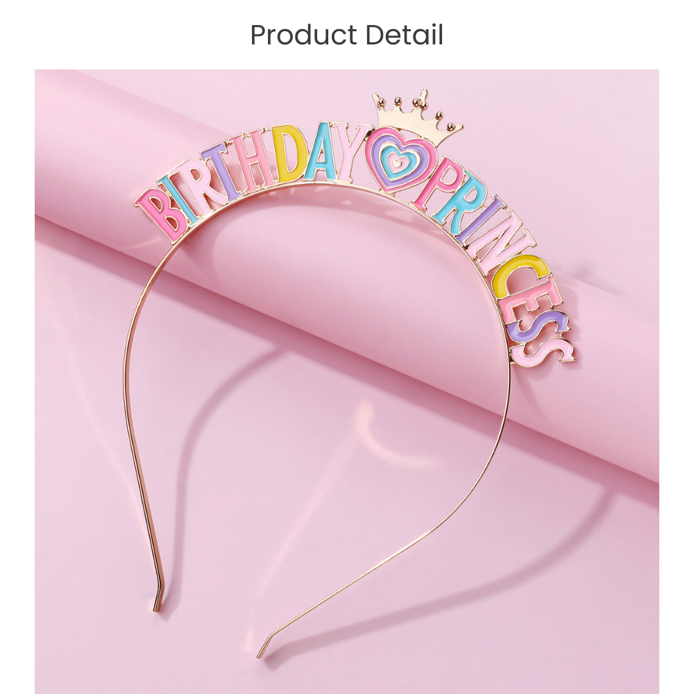 Birthday princess tiara headband Pastel Tiara birthday party decoration