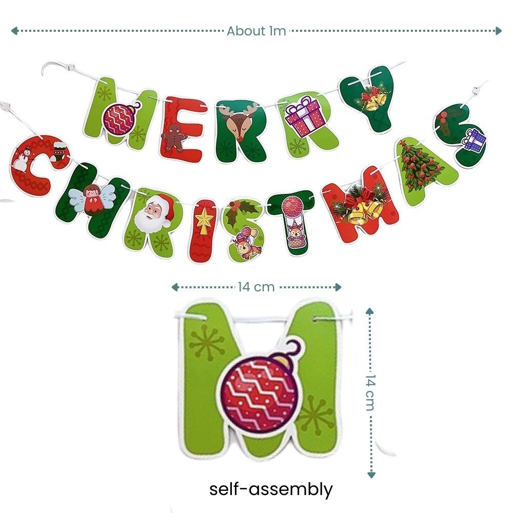 Happy Halloween Banner Merry Christmas Banner for Party Celebration and Decoration