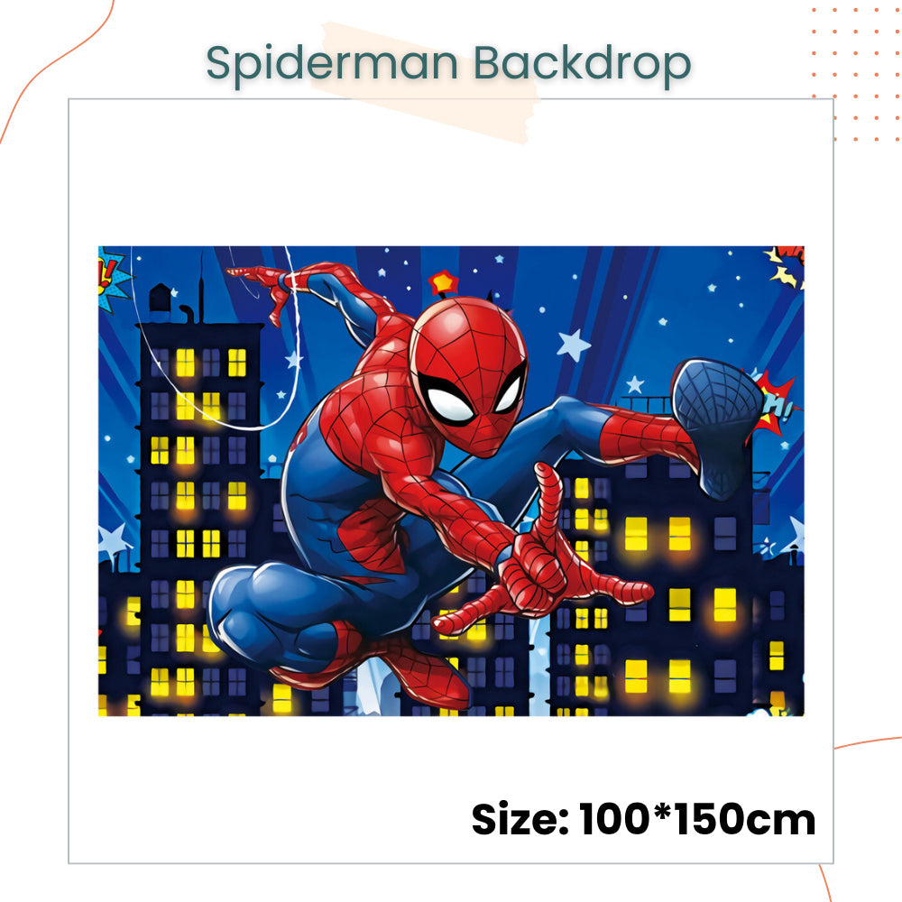 Spiderman Theme Disposable Tableware Plates Cups Cutlery Banner Balloon for Birthday Party