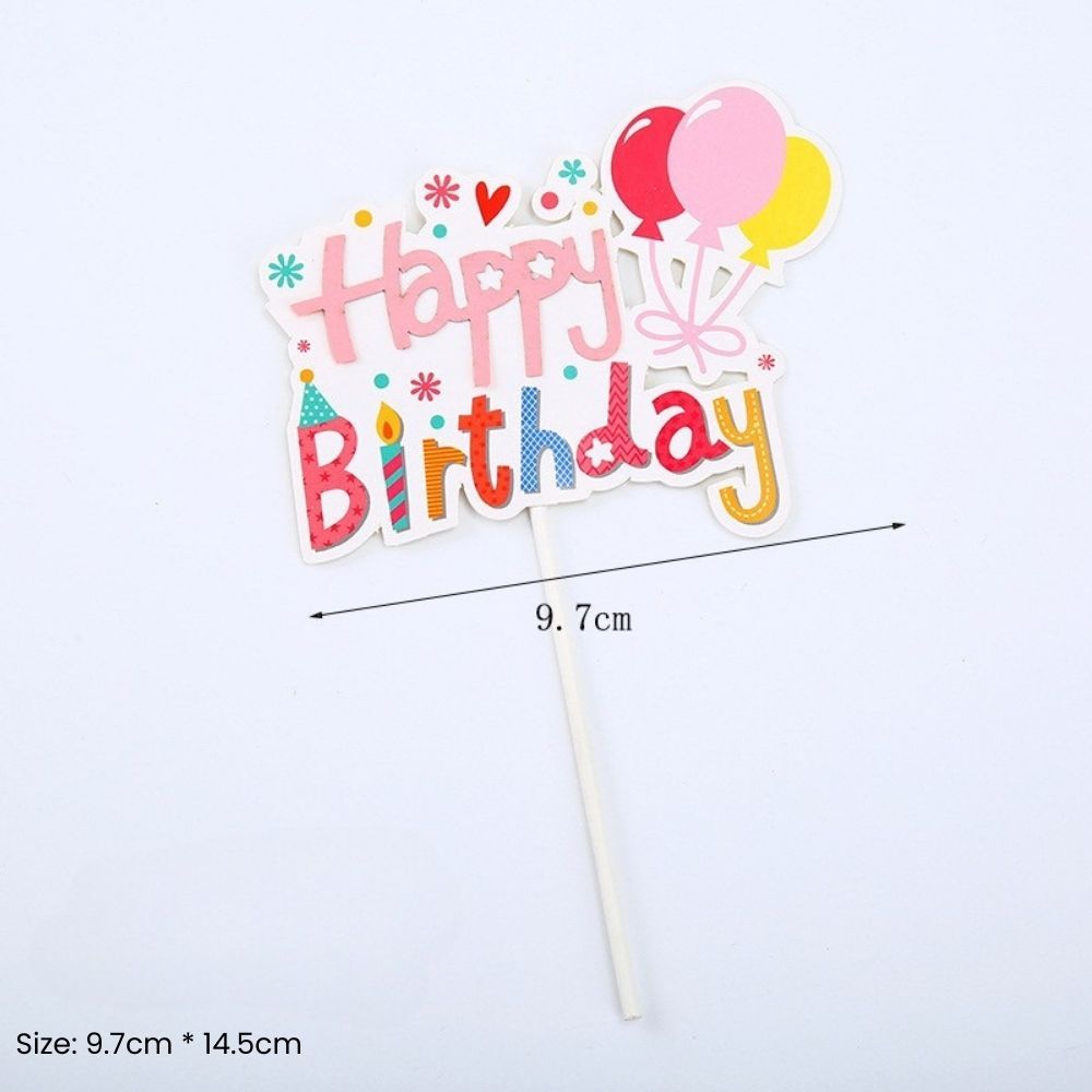 Cute Design Happy Birthday Cake Topper for Birthday Cake Decoration