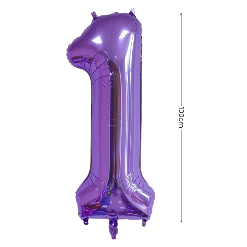 40 inch Glossy Purple Number Balloon Birthday Balloon for Party Decoration