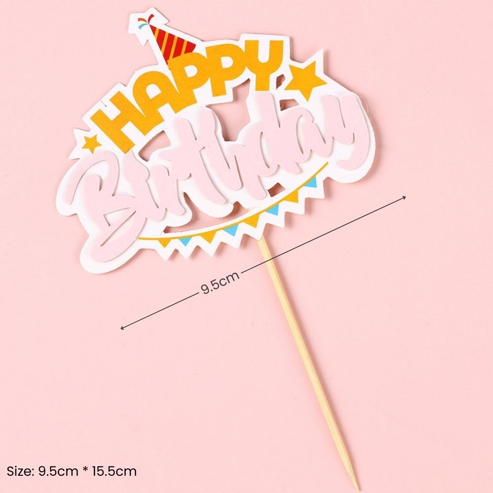 Cute Design Happy Birthday Cake Topper for Birthday Cake Decoration