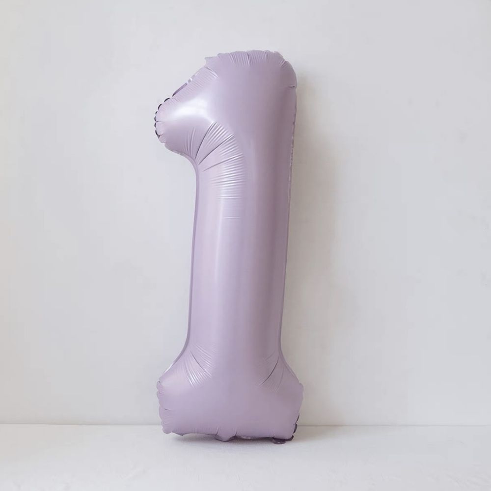 40 Inch Baby Purple Number Balloon Birthday Balloon for Party Decoration
