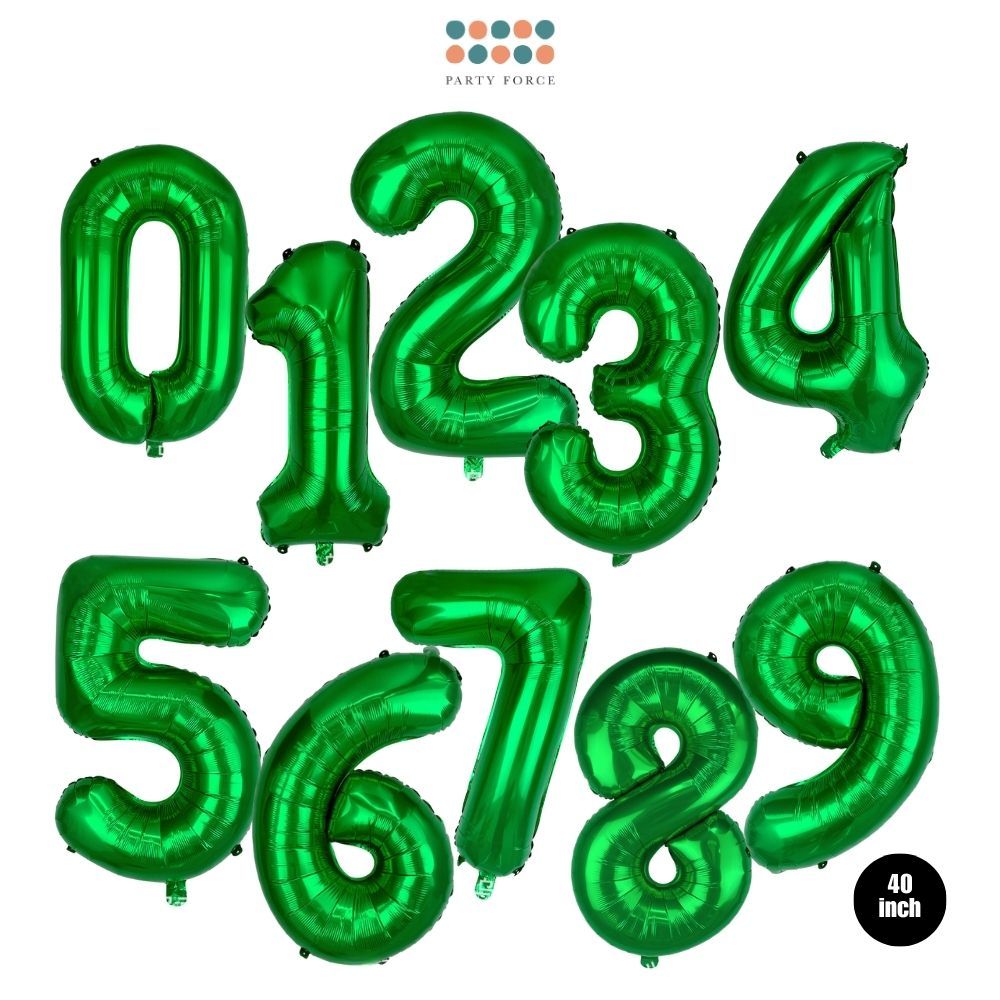 40 inch Dark Green Number Balloon Birthday Balloon for Party Decoration