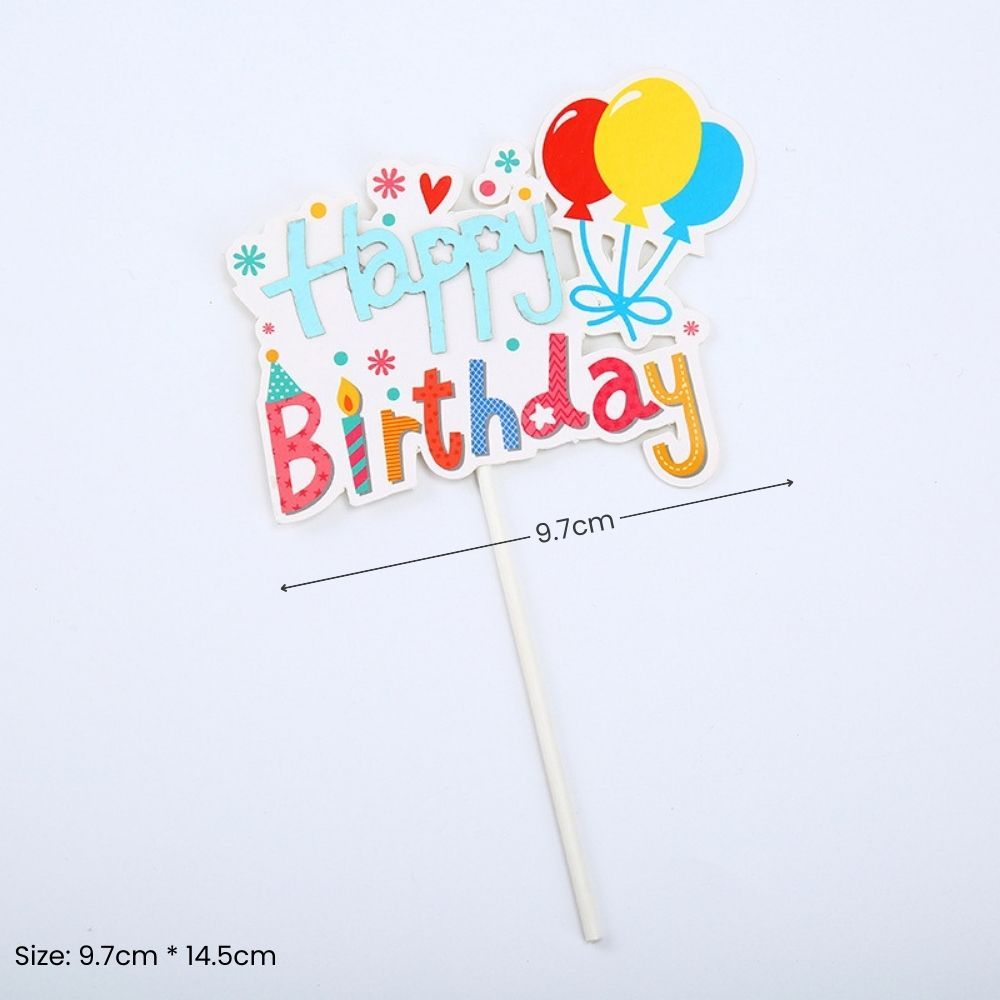 Cute Design Happy Birthday Cake Topper for Birthday Cake Decoration