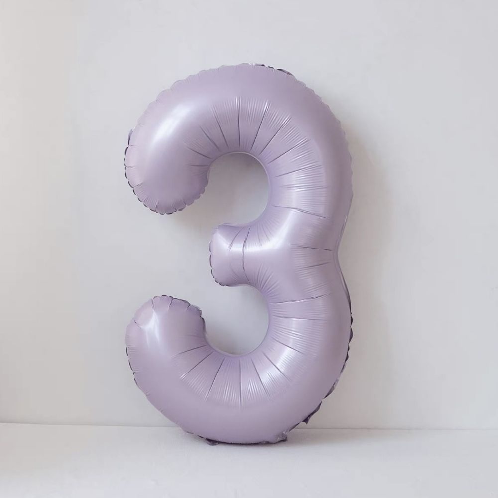 40 Inch Baby Purple Number Balloon Birthday Balloon for Party Decoration