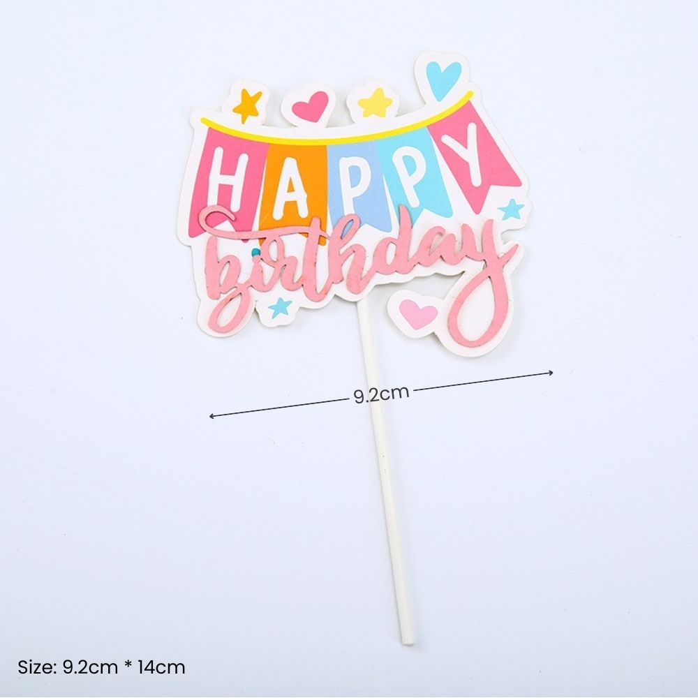 Cute Design Happy Birthday Cake Topper for Birthday Cake Decoration