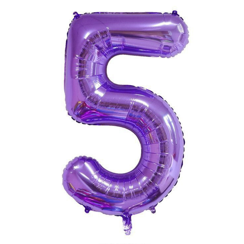 40 inch Glossy Purple Number Balloon Birthday Balloon for Party Decoration