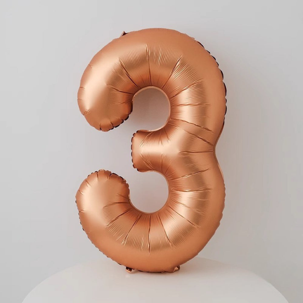 40 inch Matt Copper Number Balloon Birthday Balloon for Party Decoration