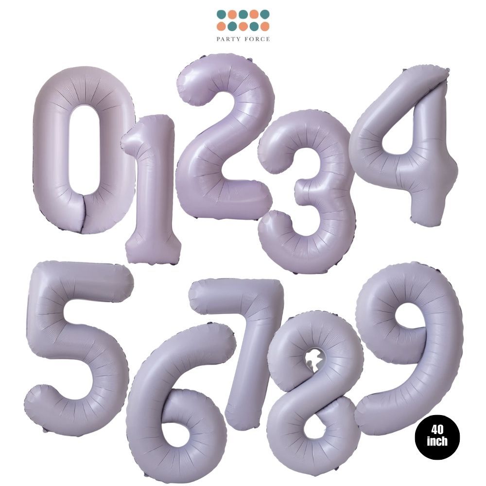 40 Inch Baby Purple Number Balloon Birthday Balloon for Party Decoration