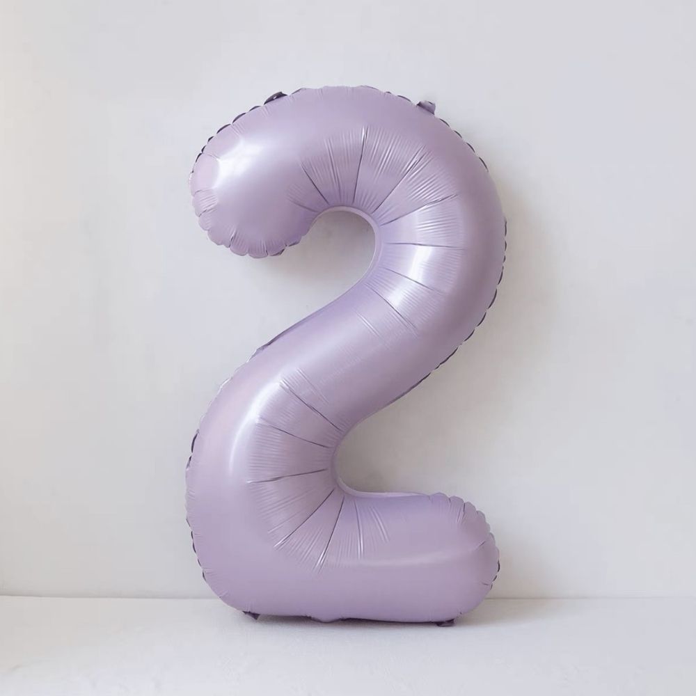 40 Inch Baby Purple Number Balloon Birthday Balloon for Party Decoration