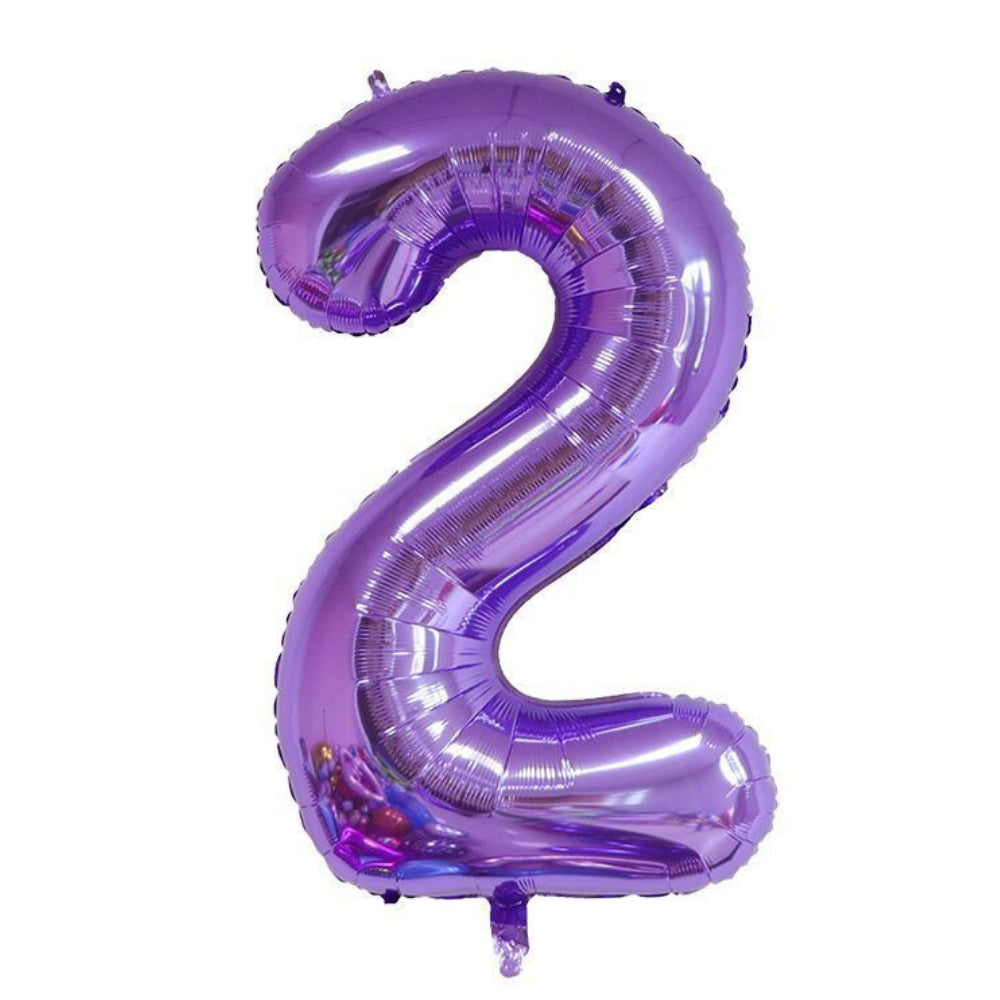 40 inch Glossy Purple Number Balloon Birthday Balloon for Party Decoration
