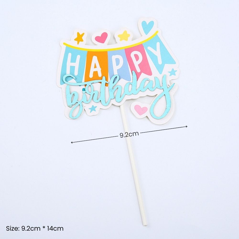 Cute Design Happy Birthday Cake Topper for Birthday Cake Decoration