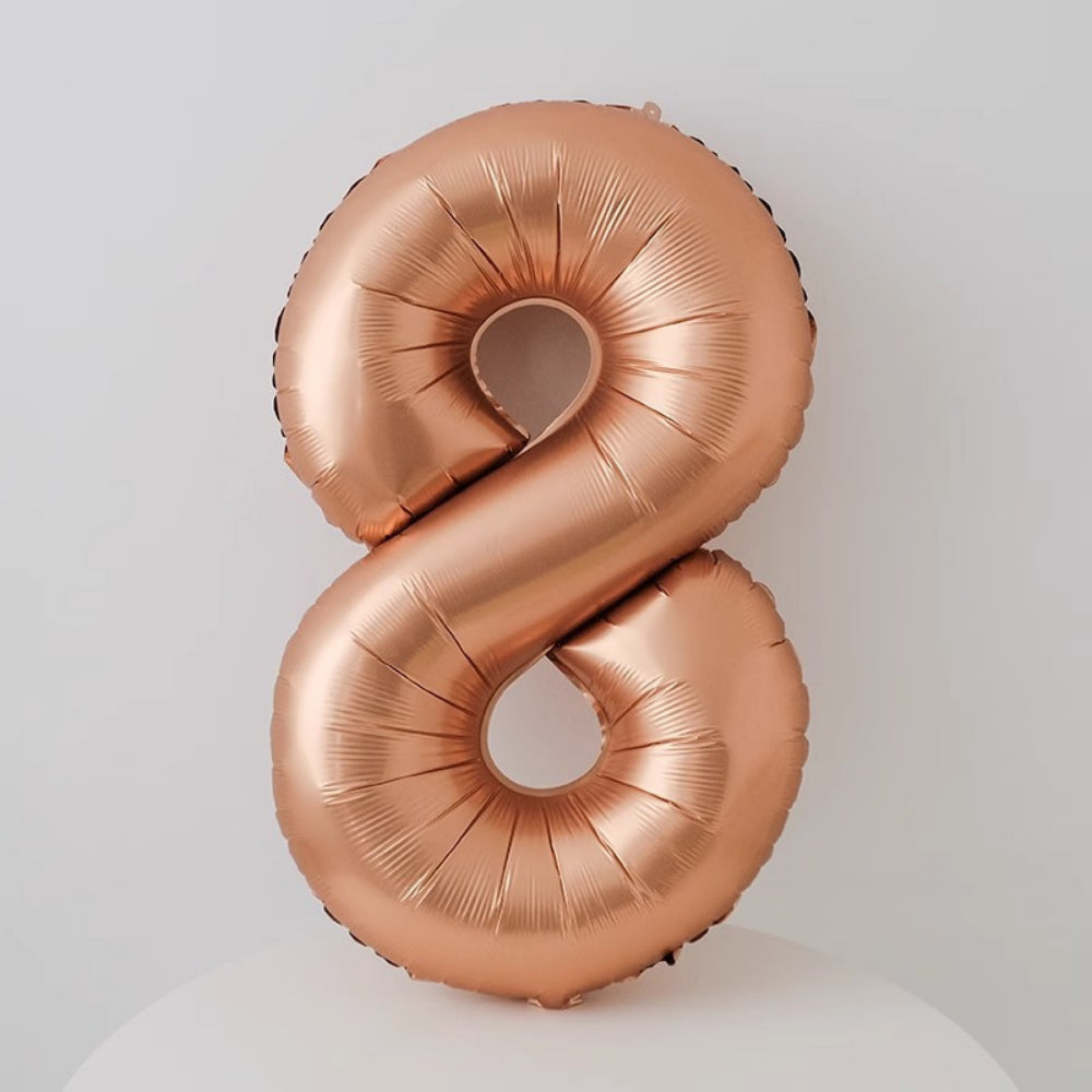 40 inch Matt Copper Number Balloon Birthday Balloon for Party Decoration