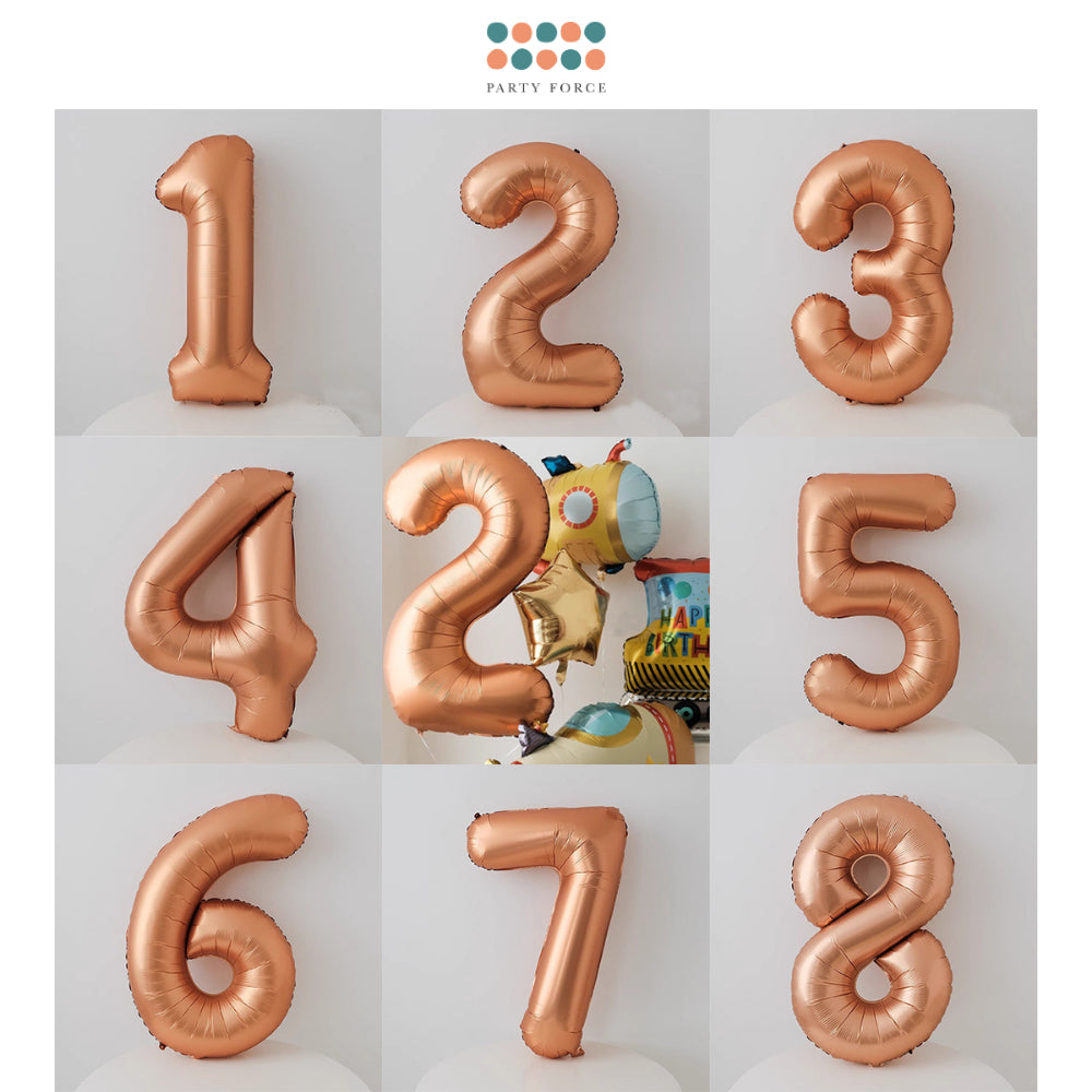 40 inch Matt Copper Number Balloon Birthday Balloon for Party Decoration