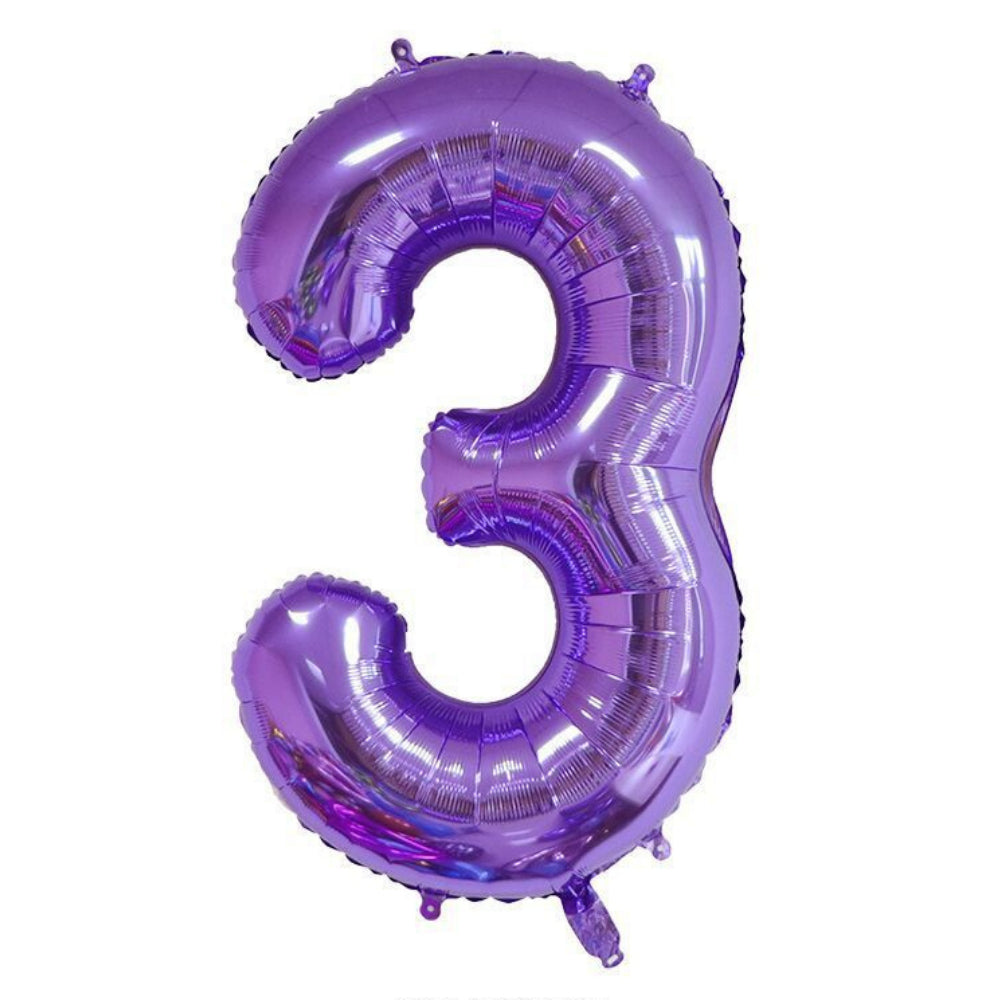 40 inch Glossy Purple Number Balloon Birthday Balloon for Party Decoration