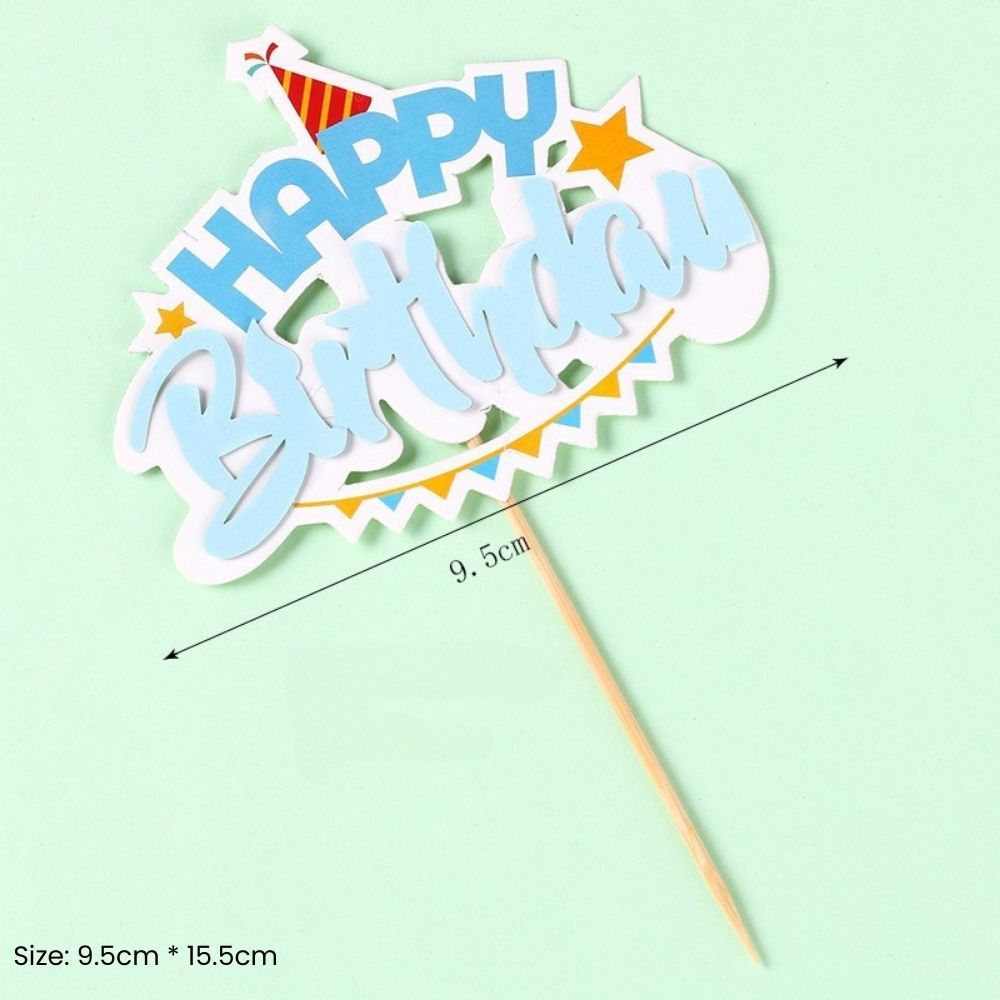 Cute Design Happy Birthday Cake Topper for Birthday Cake Decoration