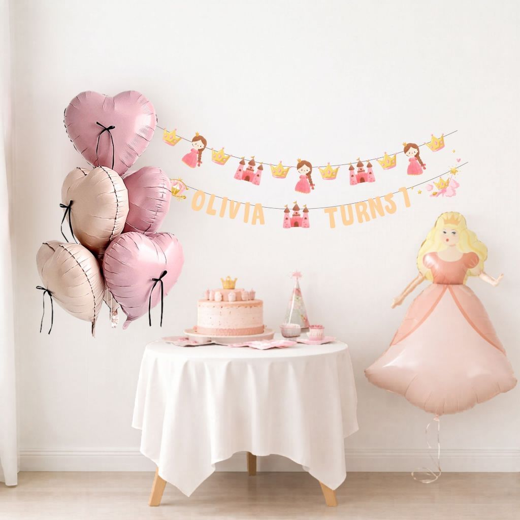 Personalised Princess Theme Birthday Party Decoration