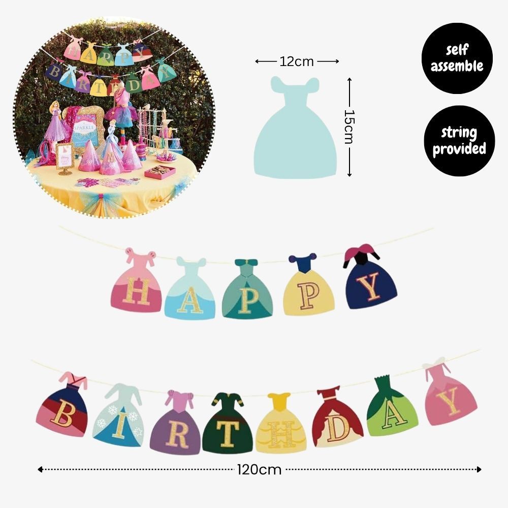 Personalised Princess Theme Birthday Party Decoration