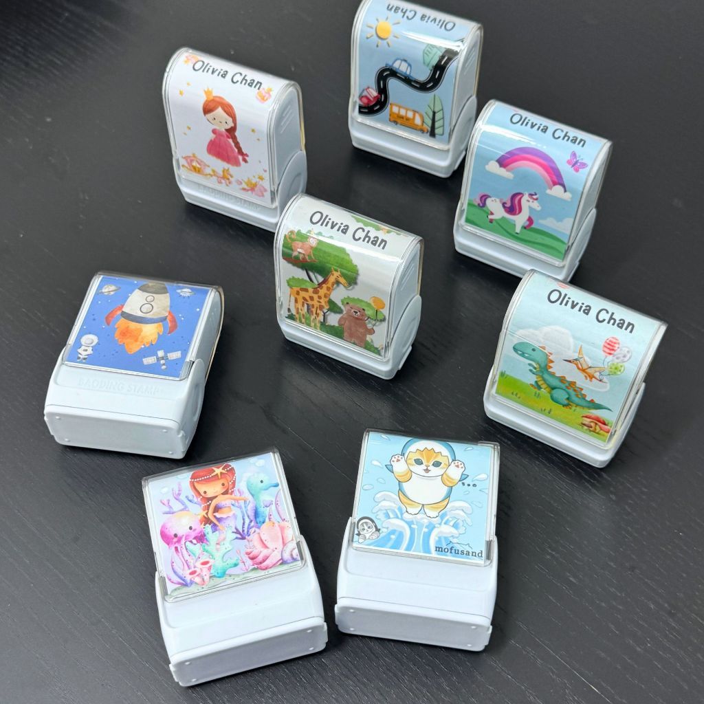 Personalised Clothing Name Stamp Waterproof Ink Permanent Fabric Chop