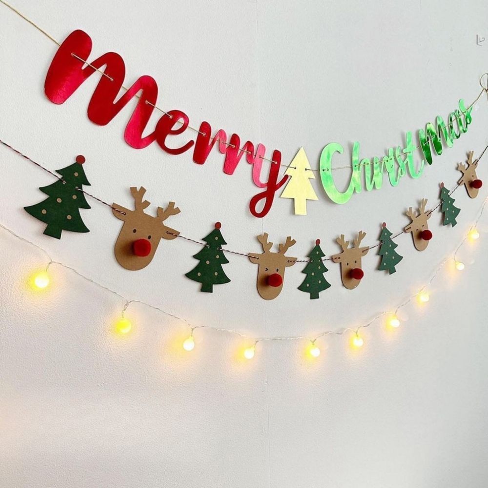 Christmas Banner Garland Decoration Christmas fairy Light