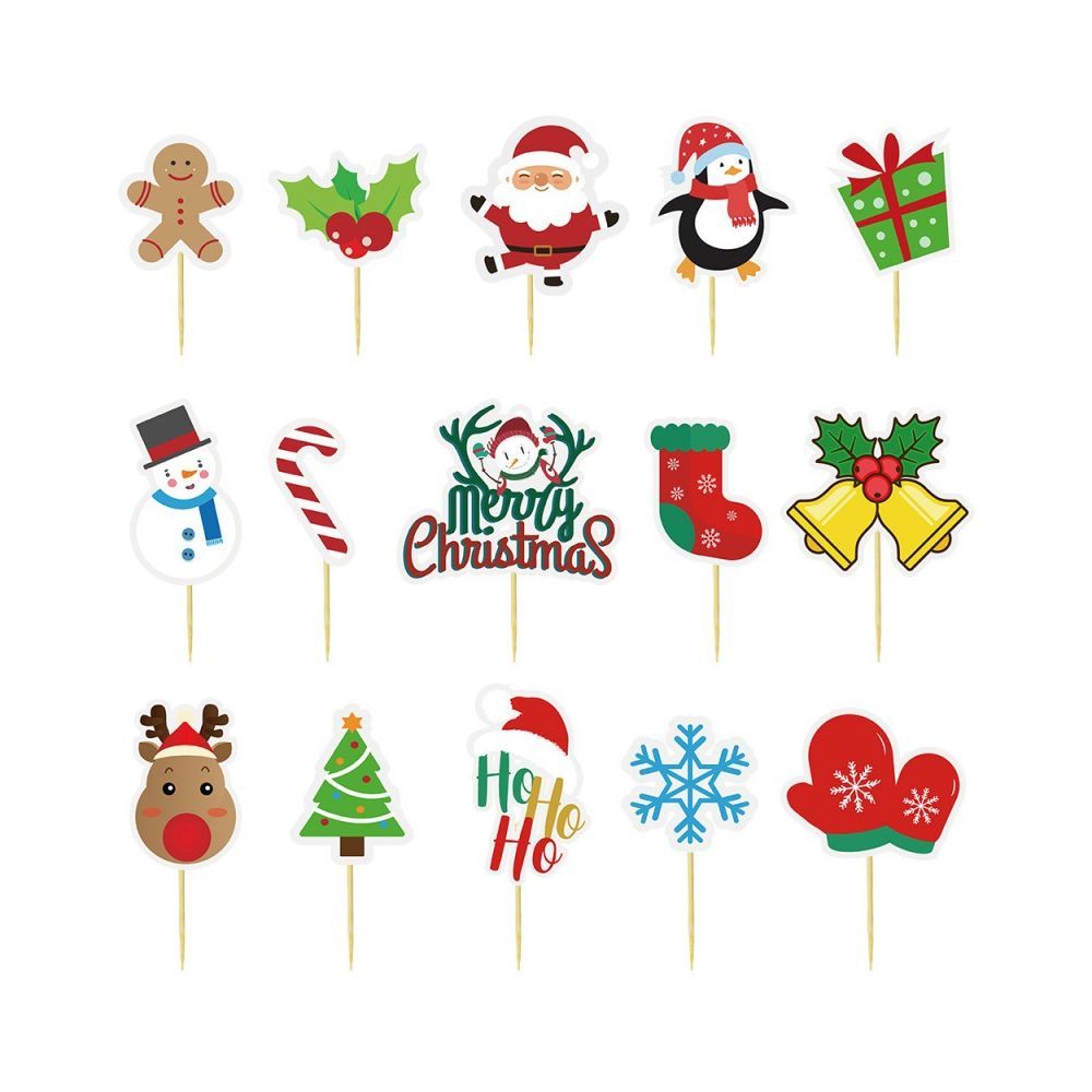 Christmas Cake topper CupCake Topper set
