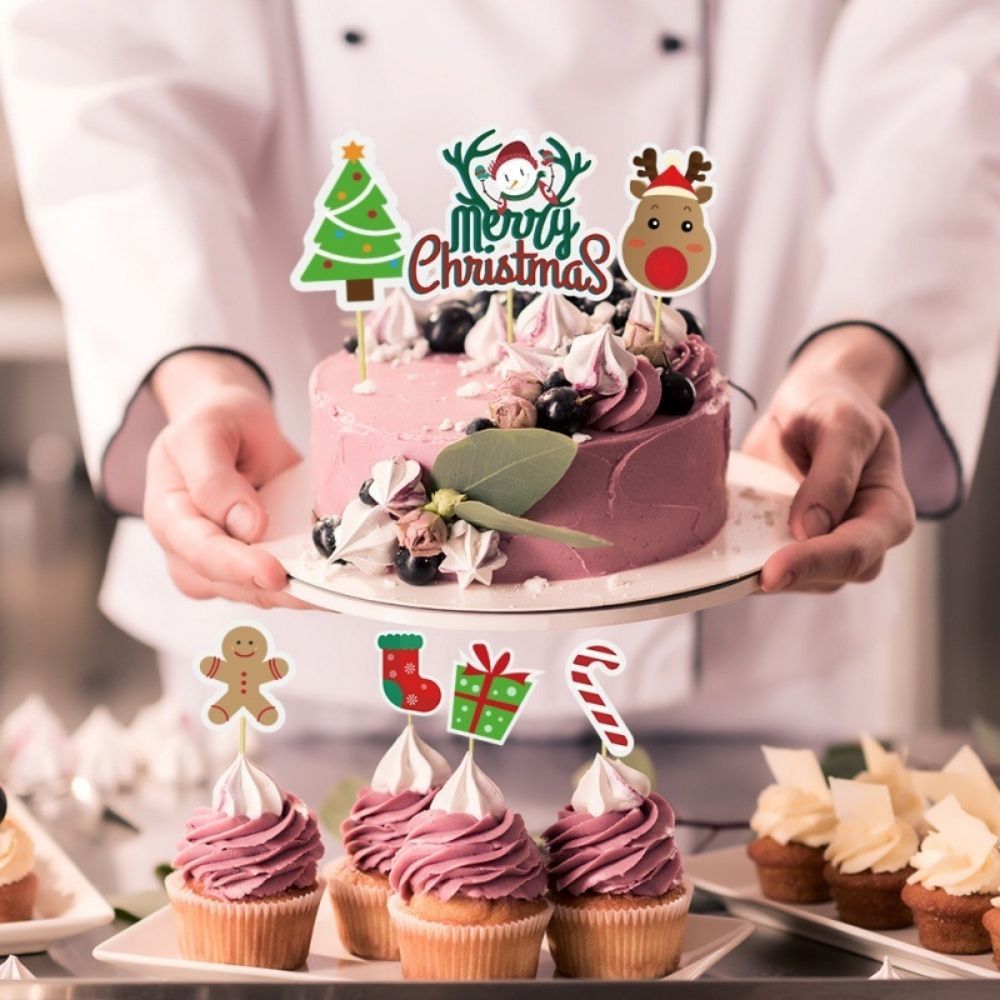 Christmas Cake topper CupCake Topper set
