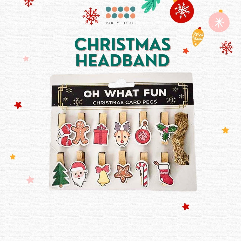 Christmas Wooden clips for photo hanging and decoration