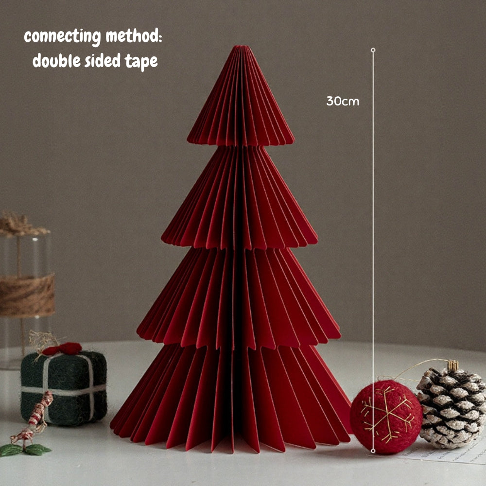 Honeycomb Display Christmas Tree Paper folding origami for tabletop counter top shelf display