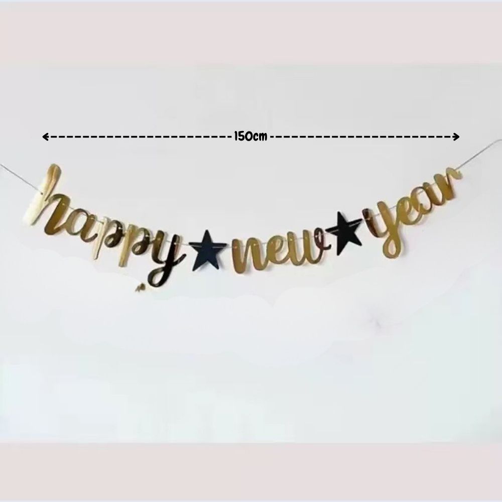 Happy New Year party Decoration Foil Balloon Tableware for New Year Party Decoration