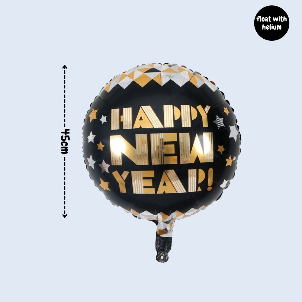 Happy New Year party Decoration Foil Balloon Tableware for New Year Party Decoration