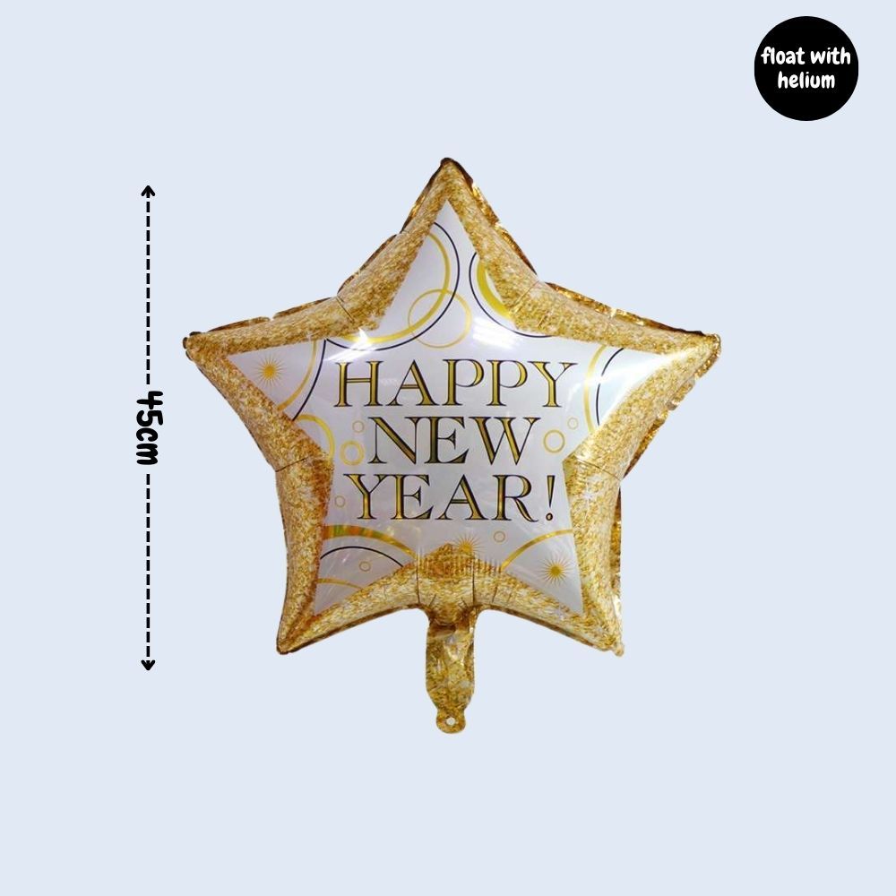 Happy New Year party Decoration Foil Balloon Tableware for New Year Party Decoration