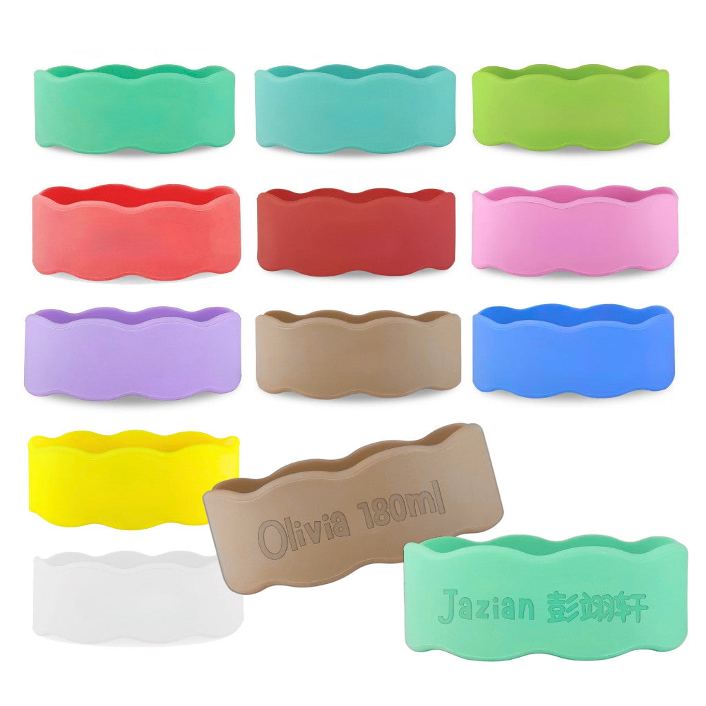 Personalised Name Label Milk Bottle Band Kids Water Bottle Band